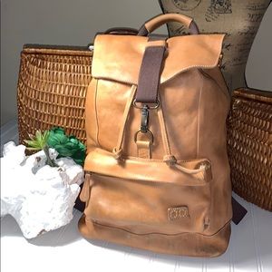 Bed Stu Dennis Tanned Leather Drawstring Backpack